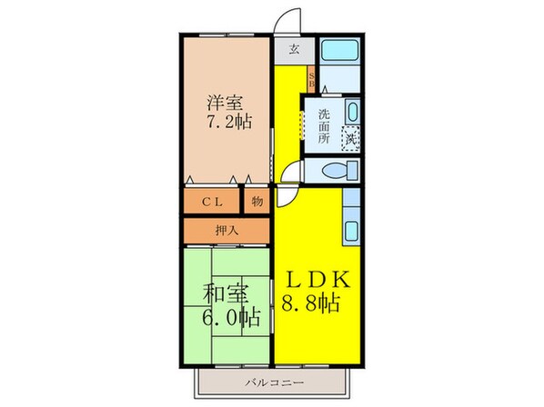 コーポ高城の物件間取画像